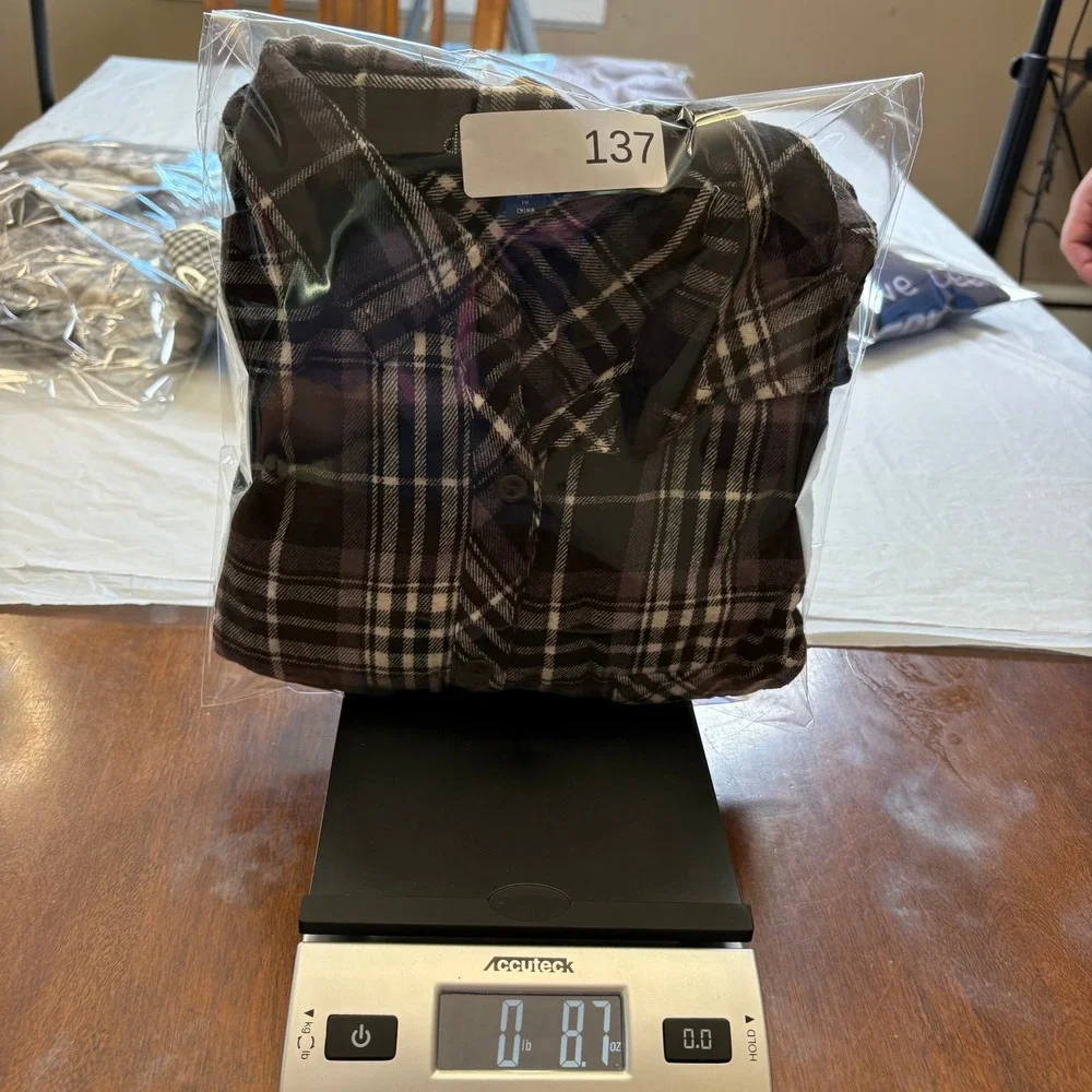 derek heart Black White Plaid flannel Button Front Shirtdress Womens L Y2K - Picture 7 of 7